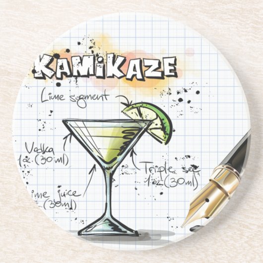 Dessous De Verre En Grès Kamikaze (Devant)