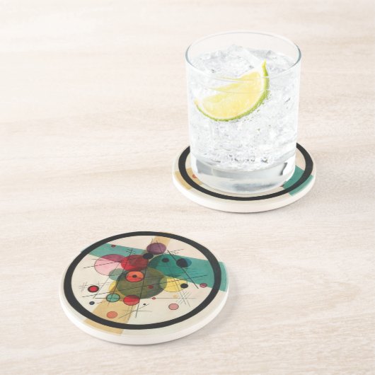 Dessous De Verre En Grès Kandinsky - Cercle dans un cercle (Côté)