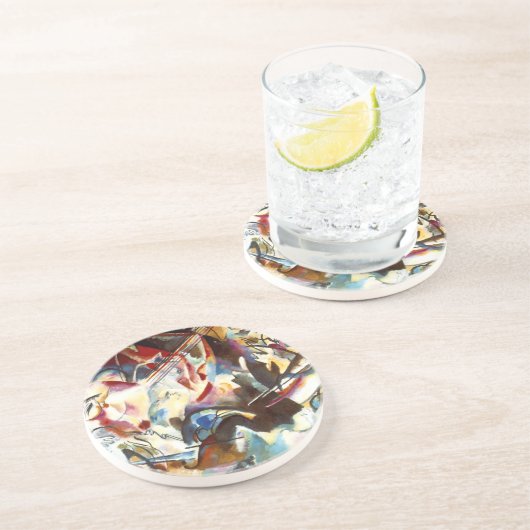 Dessous De Verre En Grès Kandinsky Composition Abstraite VI (Côté)