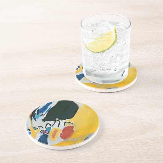 Dessous De Verre En Grès Kandinsky Impression III Concert Peinture Abstrait (Côté)