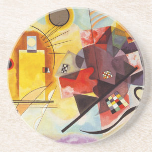 Dessous De Verre En Grès Kandinsky jaune bleu