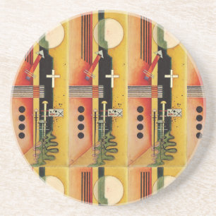 Dessous De Verre En Grès Kandinsky Moderne peinture Abstraite