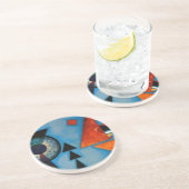 Dessous De Verre En Grès Kandinsky Soft Hard Abstrait (Côté)