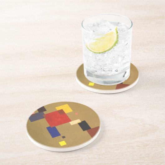 Dessous De Verre En Grès Kandinsky Treize Rectangles peinture Abstraite (Côté)