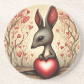 Dessous De Verre En Grès Kangaroo Love 1 (Devant)