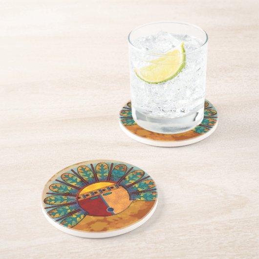 Dessous De Verre En Grès Katsina Sun font face (Côté)