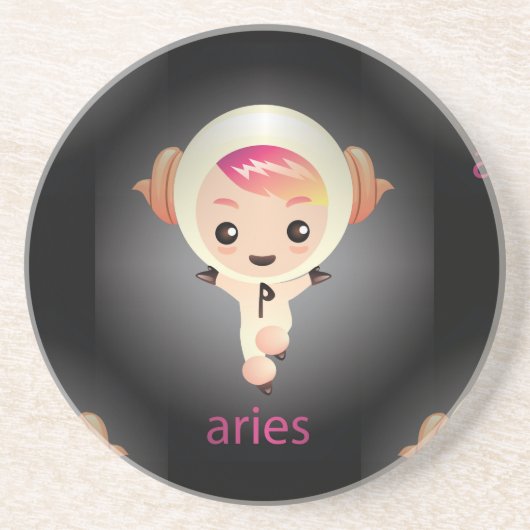 Dessous De Verre En Grès kawaii aries (Devant)