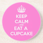 Dessous De Verre En Grès Keep Calm et Eat a Cupcake (Devant)