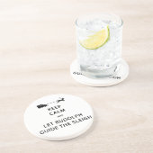 Dessous De Verre En Grès Keep Calm Let Rudolph Guide Sleigh (Côté)