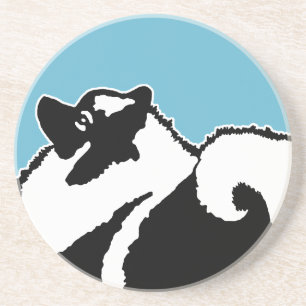 Dessous De Verre En Grès Keeshond Graphics - Cute Original Chig Art