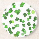 Dessous De Verre En Grès Kelly green "Shamrocks en train de tomber" (Devant)