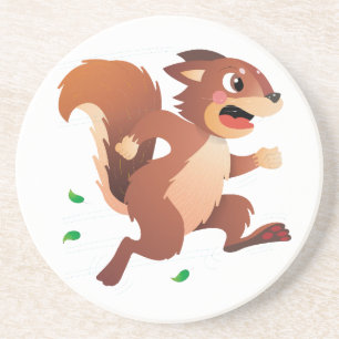 Dessous De Verre En Grès Kelossus, Happy Scott Squirrel