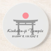 Dessous De Verre En Grès Kinkaku-ji Temple Latitude  Longitude  (Devant)