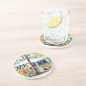 Dessous De Verre En Grès Kitschy Hawaii Tropical House Sandstone (Côté)