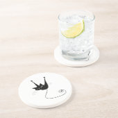 Dessous De Verre En Grès Kitty fantaisie noir 1 (Côté)