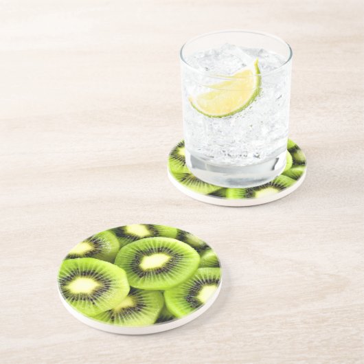 Dessous De Verre En Grès Kiwis (Côté)