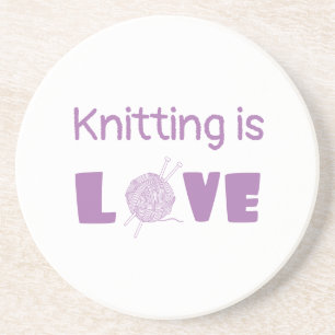 Dessous De Verre En Grès Knitting is Love