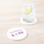 Dessous De Verre En Grès Knitting is Love (Côté)