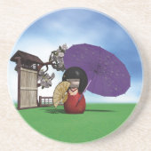 Dessous De Verre En Grès Kokeshi Doll (Devant)