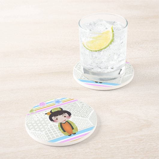 Dessous De Verre En Grès kokeshi noshi (Côté)