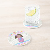 Dessous De Verre En Grès kokeshi sakura (Côté)