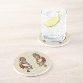 Dessous De Verre En Grès Kokopelli Deux Pieds (Côté)