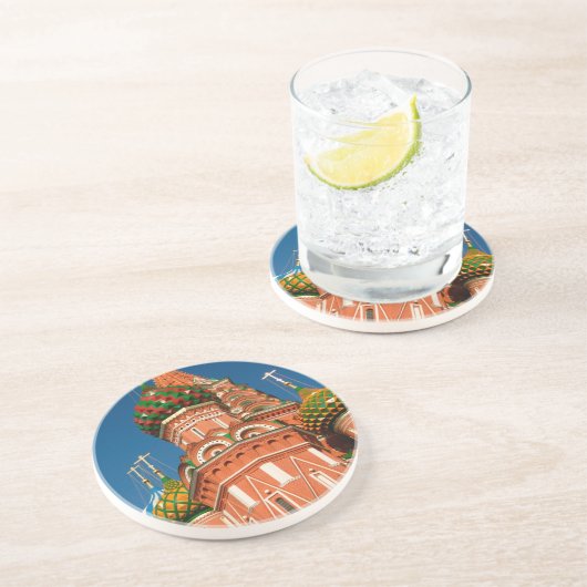 Dessous De Verre En Grès Kremlin, béni par Vassiliy| Moscou, Russie (Côté)