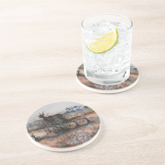 Dessous De Verre En Grès Kudu Bull (Côté)