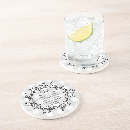 Dessous De Verre En Grès La Bible chrétienne Verse Inspiration (Côté)