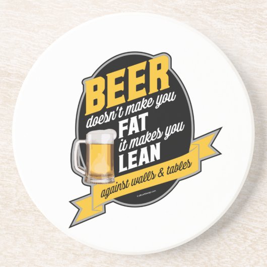 Dessous De Verre En Grès La Bière Vous Rend Lean (Devant)