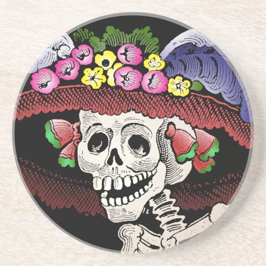 Dessous De Verre En Grès La Calavera Catrina [dessous de verre] (Devant)