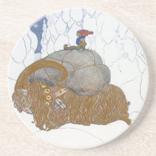 Dessous De Verre En Grès La chèvre de Noël par John Bauer