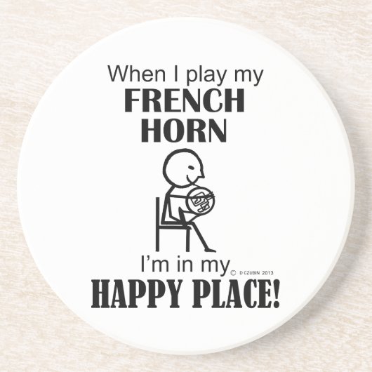 Dessous De Verre En Grès La Corne Française Joyeuse Place (Devant)