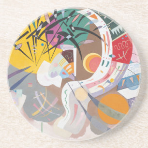 Dessous De Verre En Grès La courbe dominante de Kandinsky Abstraite