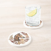 Dessous De Verre En Grès La couronne d'automne de Bay Horse (Côté)