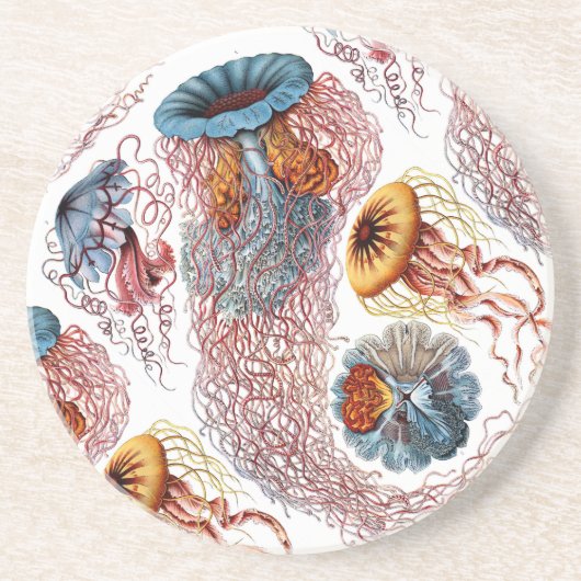Dessous De Verre En Grès La disco Medusae d'Ernst Haeckel (Devant)