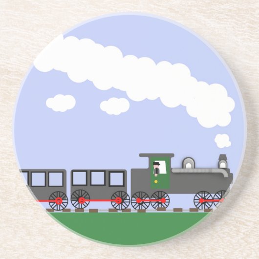 Dessous De Verre En Grès La fête des pères avec Train (Devant)