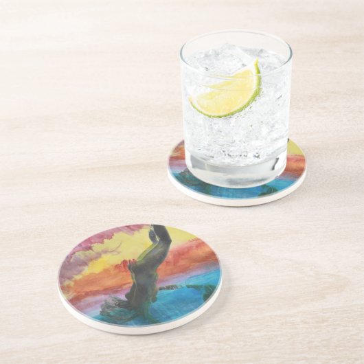 Dessous De Verre En Grès La fille (Côté)