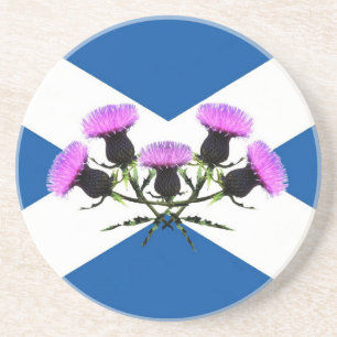 Dessous De Verre En Grès La fleur de l'Ecosse, chardon