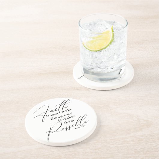 Dessous De Verre En Grès La foi rend les choses possibles (Côté)