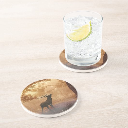 Dessous De Verre En Grès La Forêt (Côté)