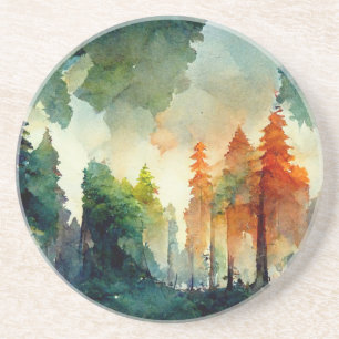 Dessous De Verre En Grès La forêt (nature)