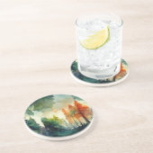 Dessous De Verre En Grès La forêt (nature) (Côté)