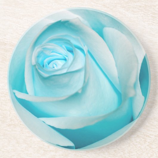 Dessous De Verre En Grès La glace de turquoise s'est levée (Devant)