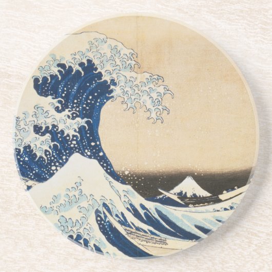 Dessous De Verre En Grès La Grande Vague au large de Kanagawa par Hokusai (Devant)