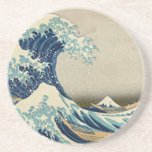 Dessous De Verre En Grès La Grande Vague au large de Kanagawa par Hokusai A