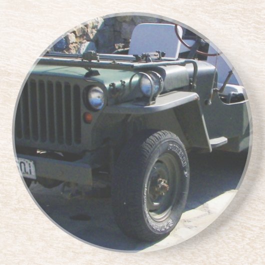 Dessous De Verre En Grès La jeep de Willy classique (Devant)