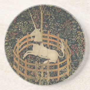 Dessous De Verre En Grès La licorne en captivité, Tapisserie médiévale