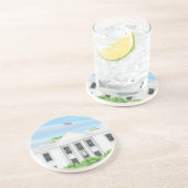 Dessous De Verre En Grès La Maison Blanche (Côté)