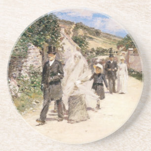 Dessous De Verre En Grès La Marche Nuptiale par Robinson, Jeunes Mariés de